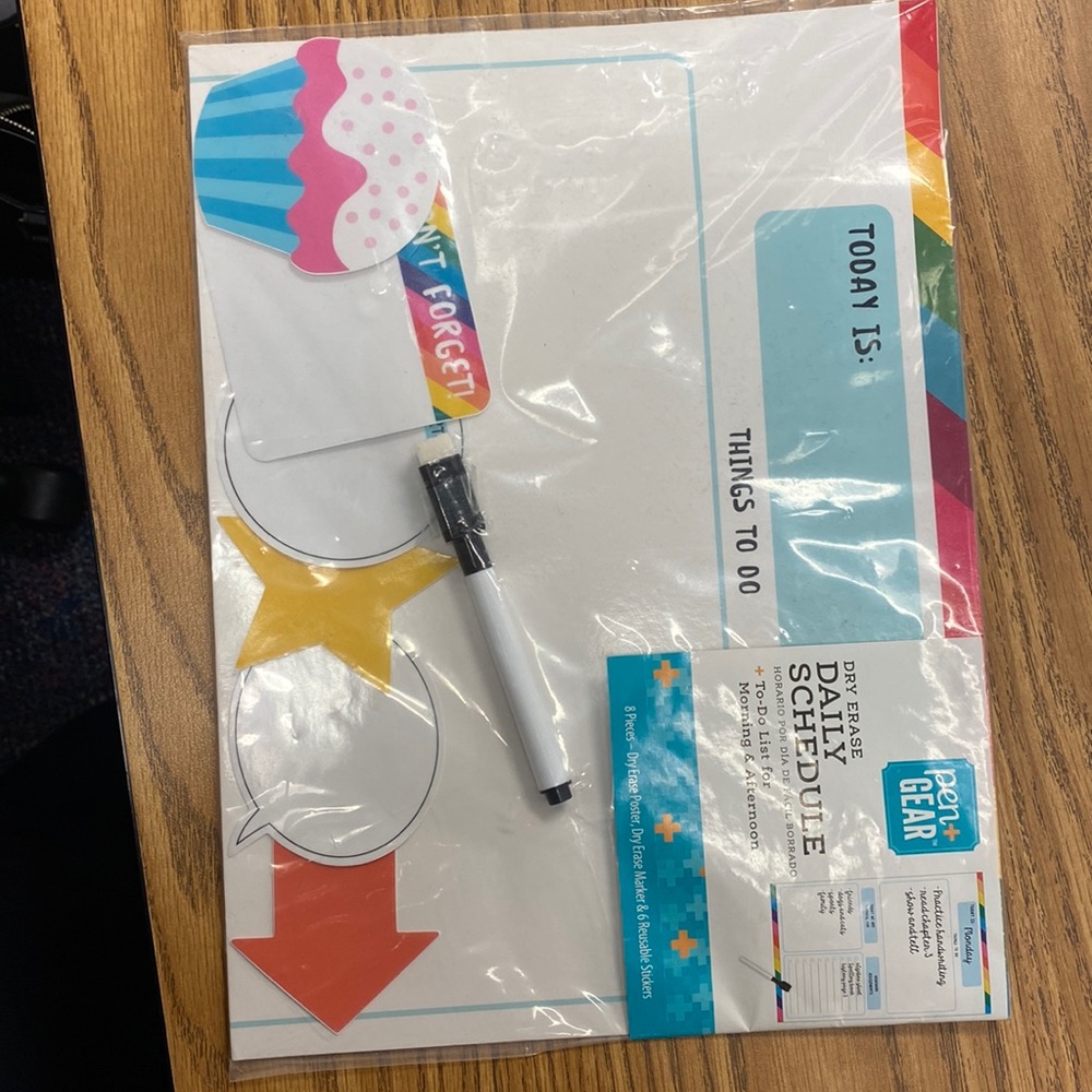 🧁Dry Erase Daily Schedule🧁